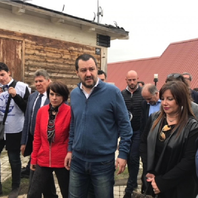 Il segretario della Lega Matteo Salvini a San Giuliano, in Molise