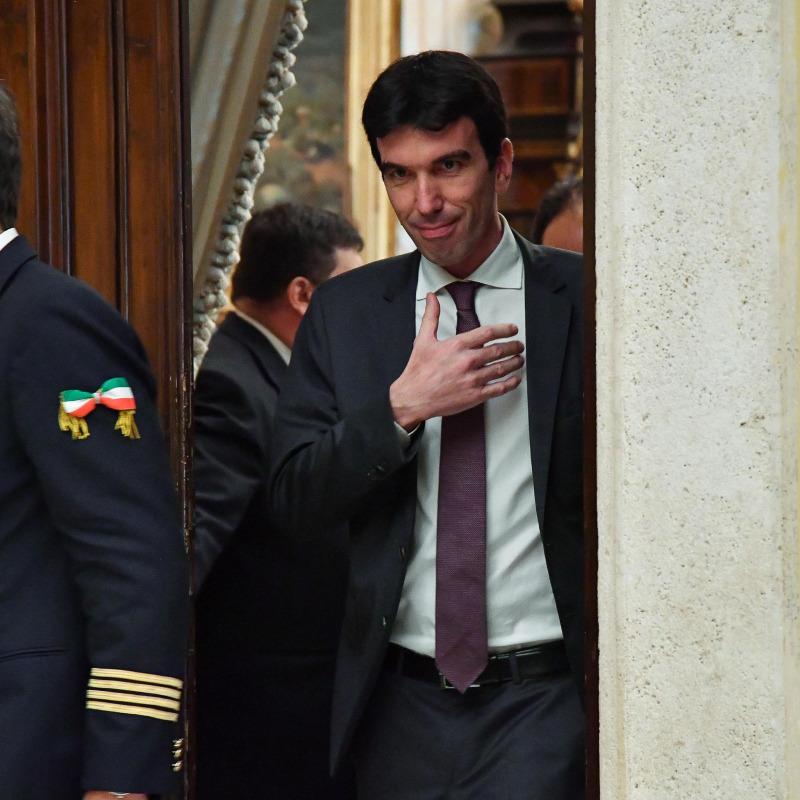 Maurizio Martina dopo l'incontro con il presidente della Camera, Roberto Fico