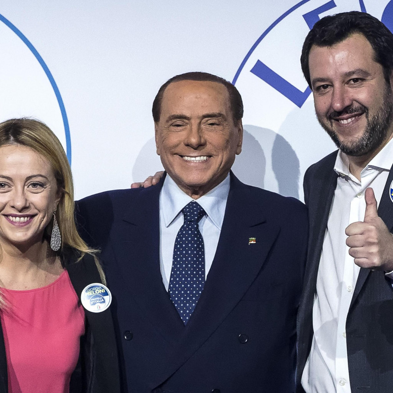 Giorgia Meloni, Silvio Berlusconi e Matteo Salvini