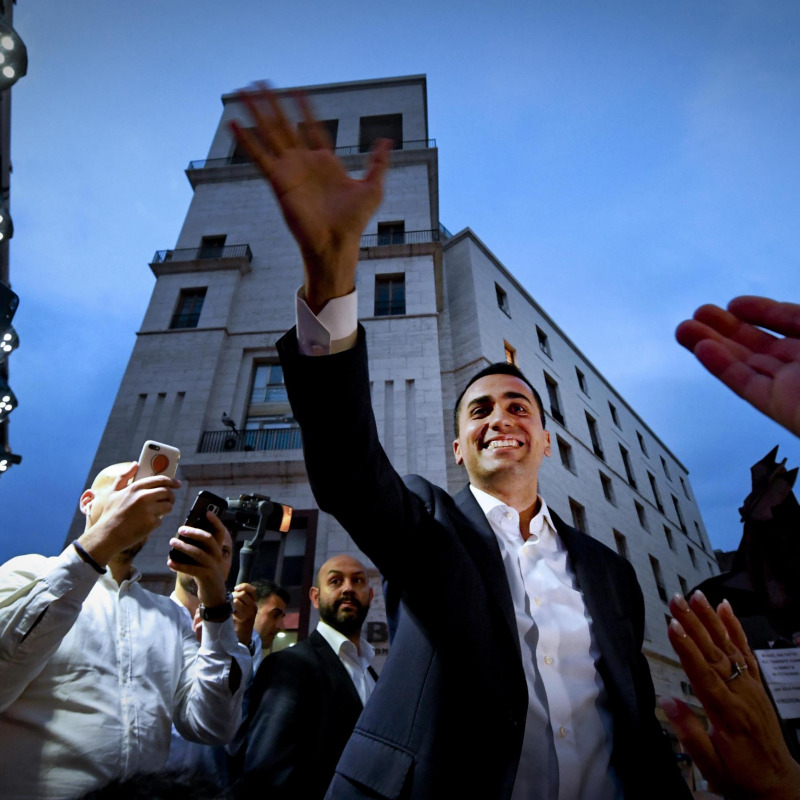 Il leader di M5s, Luigi Di Maio a Napoli