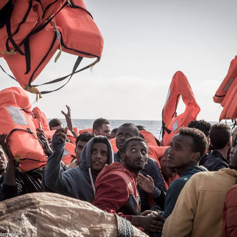 Migranti soccorsi dalla nave Aquarius di Sos Mediterranee