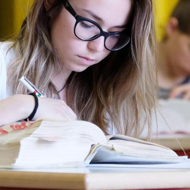 Studenti all'esame di maturità