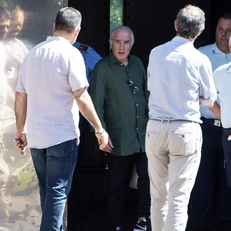 Ex Italian Senator Marcello Dell'Utri while leaving the prison of Rebibbia, Rome, 7 july 2018. ANSA/STRINGER