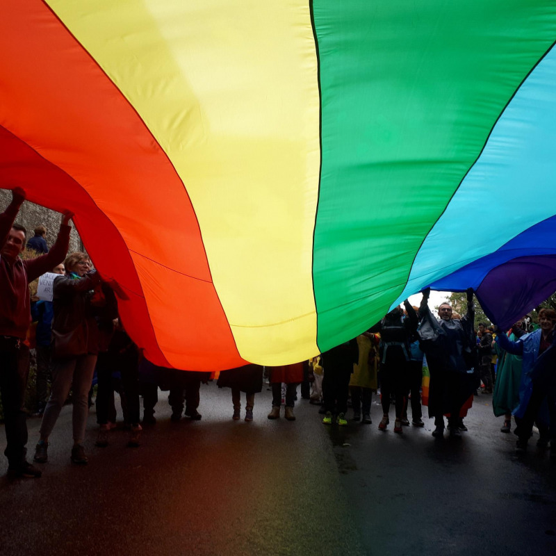 Le bandiere portate in corteo