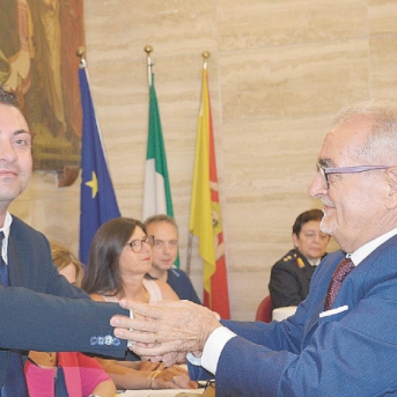 Giuseppe Russotto, presidente del consiglio Comunale, e il sindaco Pino Galanti