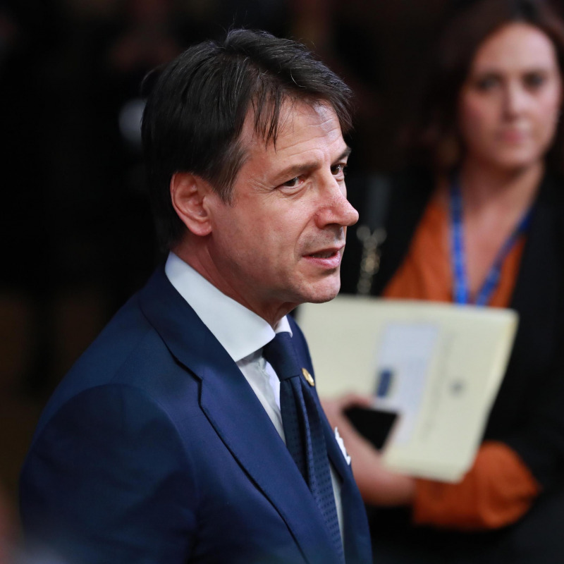 Il premier Giuseppe Conte al summit del Consiglio europeo, Bruxelles