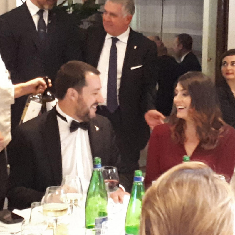Il vicepremier Matteo Salvini ed Elisa Isoardi