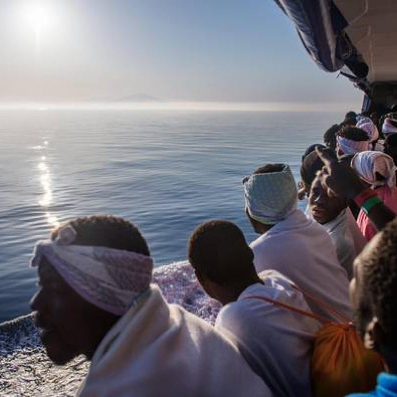 I migranti a bordo della Sea Watch
