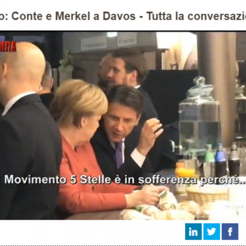 Giuseppe Conte e Angela Merkel
