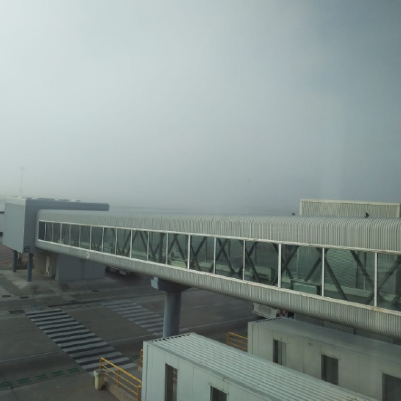 Nebbia all'aeroporto di Palermo