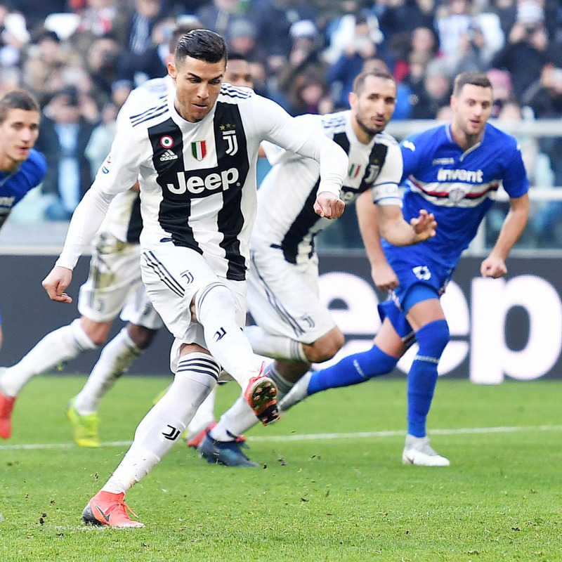 Cristiano Ronaldo autore di una doppietta contro la Sampdoria