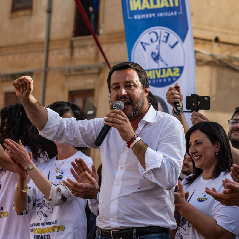 Il comizio di Salvini a Monreale