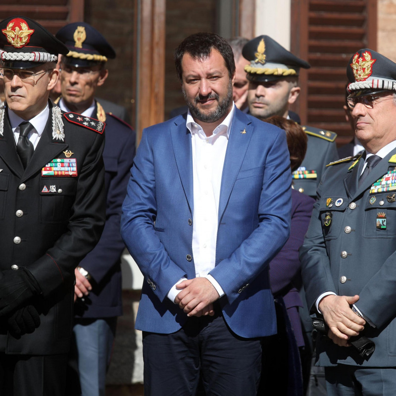 Il vice presidente del Consiglio e ministro dell'Interno Matteo Salvini