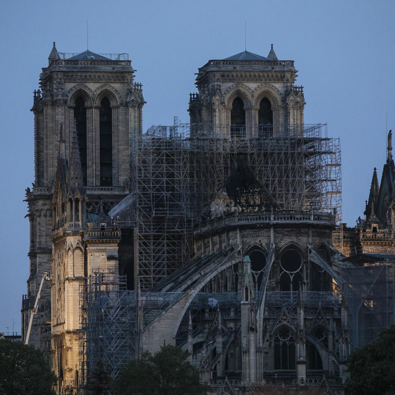Notre-Dame dopo l'incendio