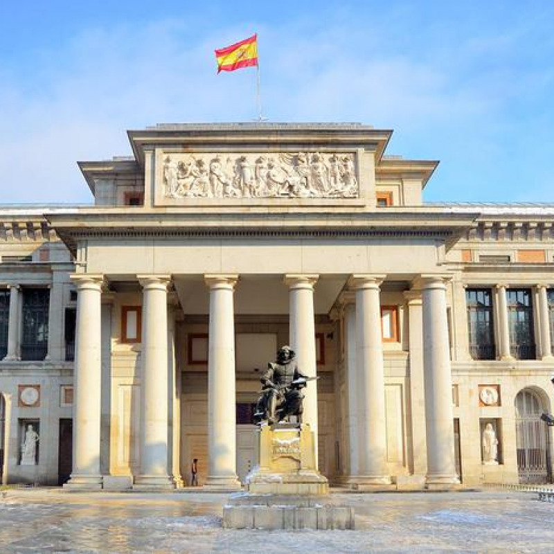 Il Museo del Prado sotto la neve, Madrid