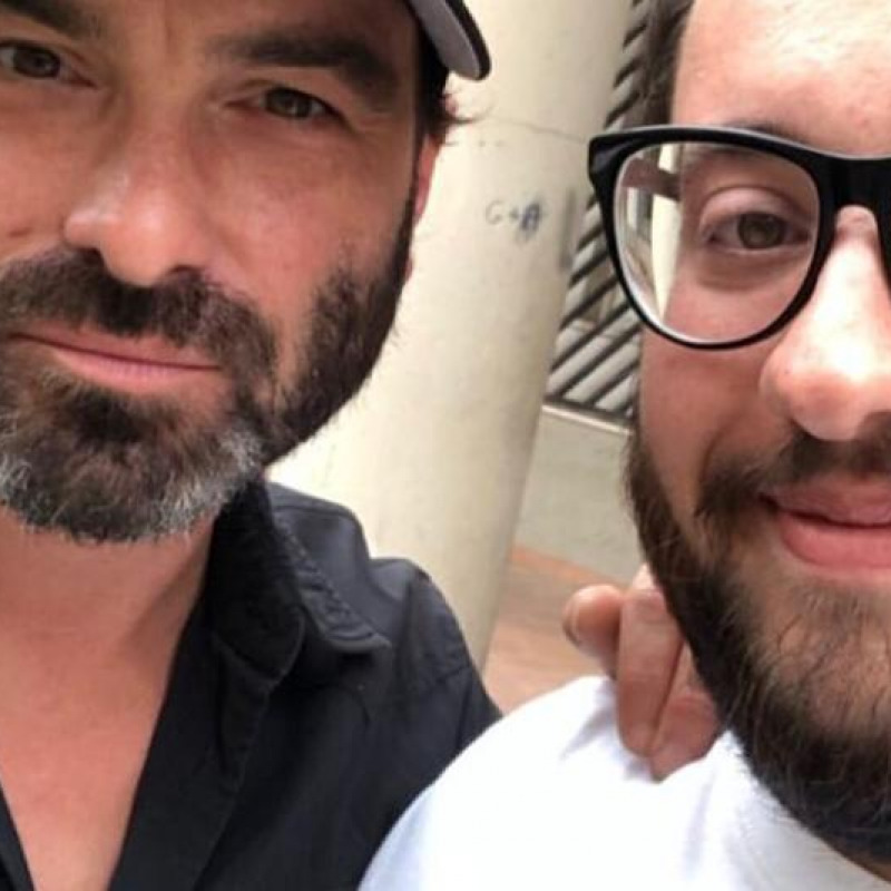 Selfie insieme ad un fan, Umberto Zuppa, pubblicata sul suo profilo Instagram @ Il_disagiato