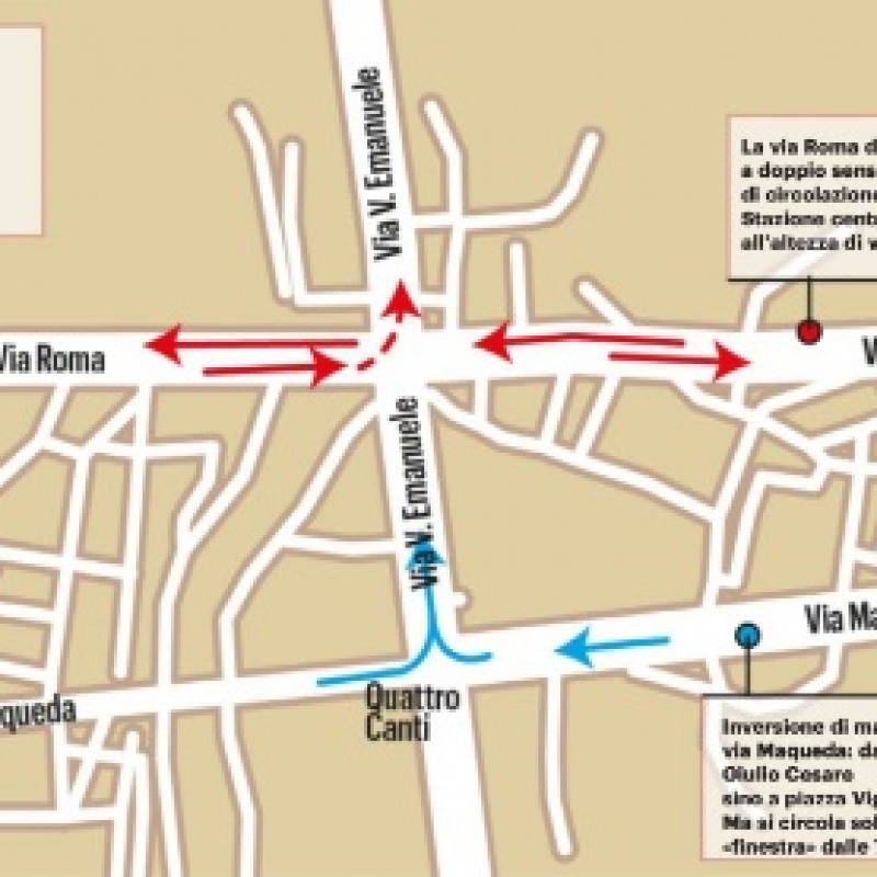 Ecco come cambia il traffico in centro a Palermo - Foto dal Giornale di Sicilia