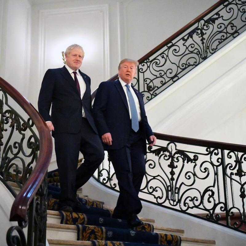 Donald J. Trump e Boris Johnson al G7