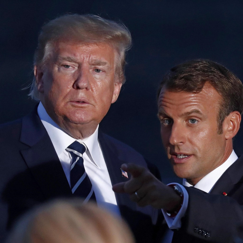 Donald Trump ed Emmanuel Macron