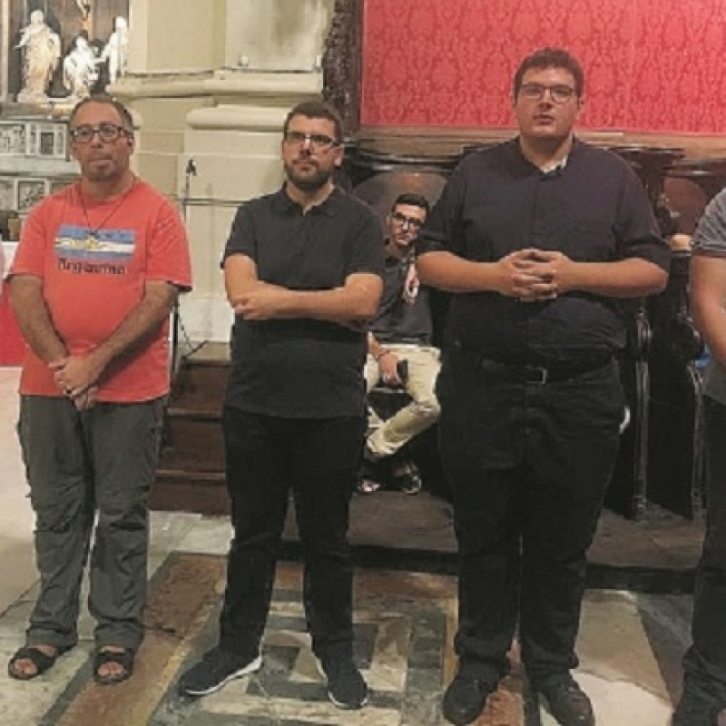 Da sinistra Dario Malizia, Alessio Geraci, Giuseppe Fricano, Salvatore De Pasquale e Francesco Cinà