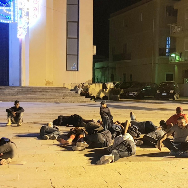 La protesta dei tunisini a Lampedusa