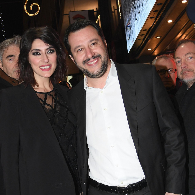 Elisa Isoardi e Matteo Salvini insieme al Festival di Sanremo
