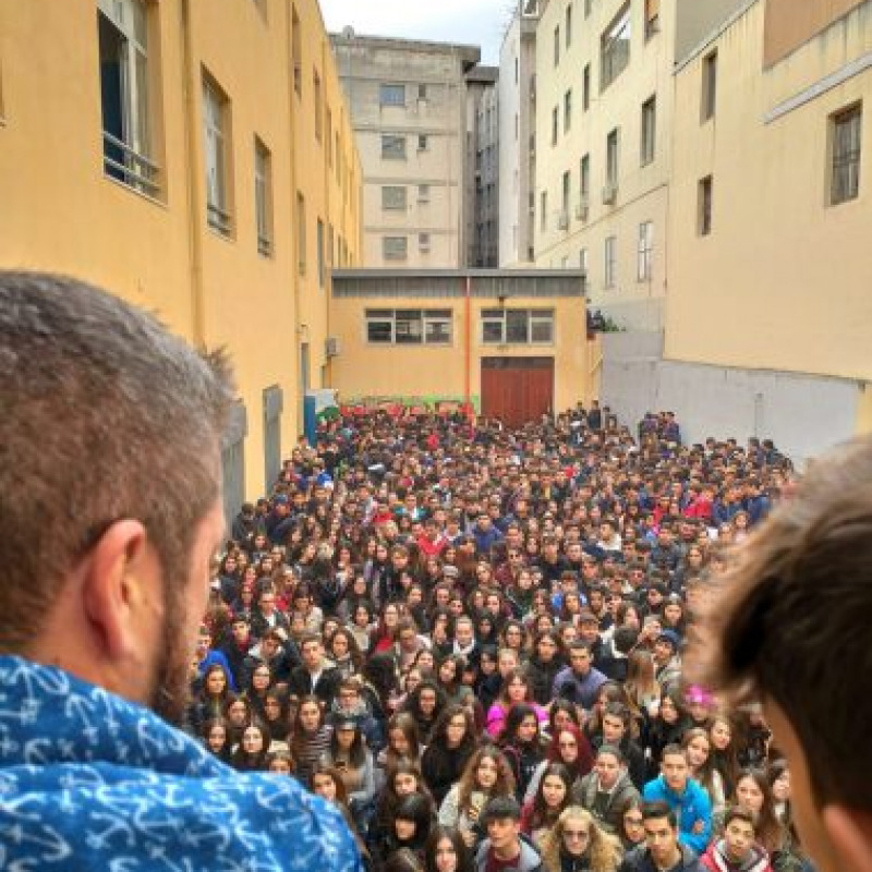 La protesta degli studenti al Liceo Seguenza di Messina
