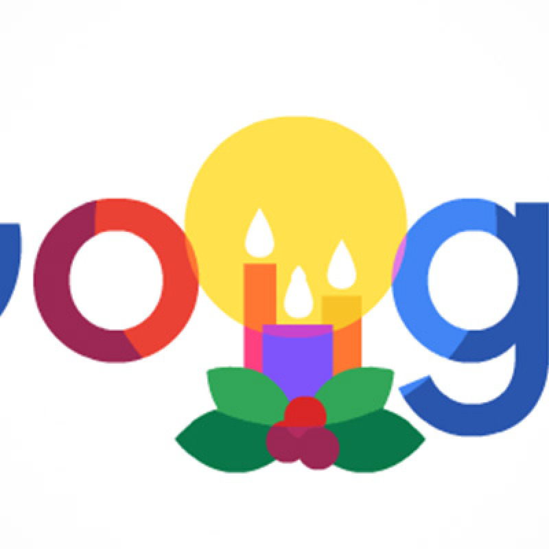 Il doodle di Google di oggi che augura buone feste