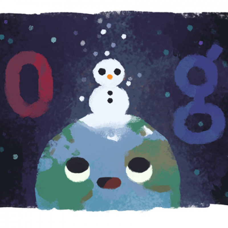 Il doodle di Google dedicato all'inverno