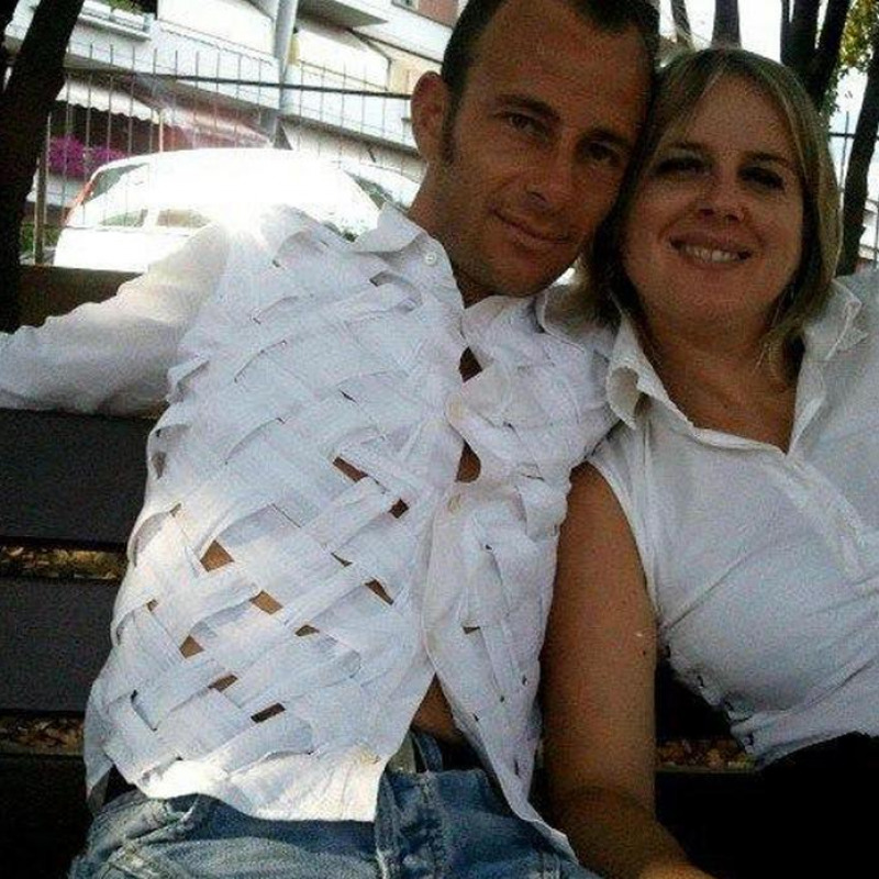 Marco Loiola, 40 anni, con la ex moglie Cristina Biagi