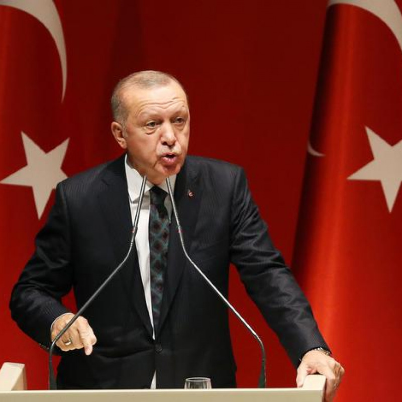 Turkish President Recep Tayyip Erdogan speaks in Ankara