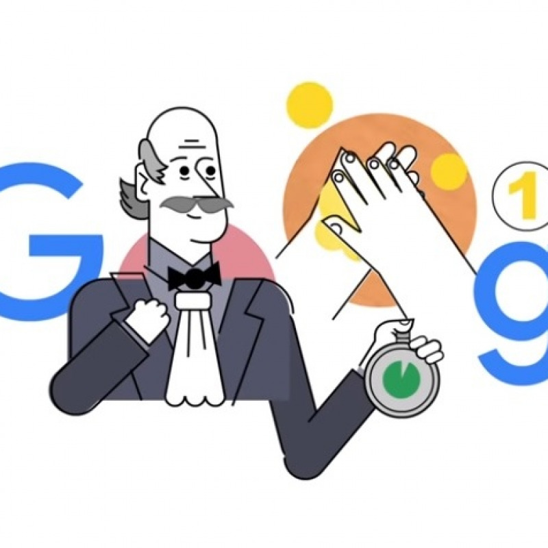 Il doodle di Google dedicato a Ignaz Semmelweis