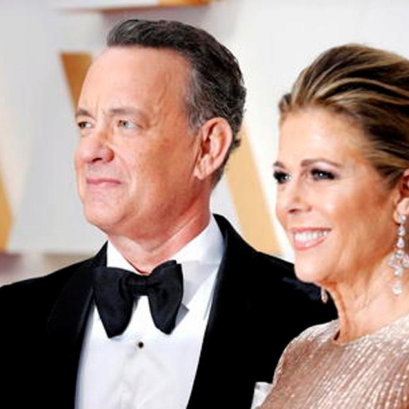 Tom Hanks e la moglie