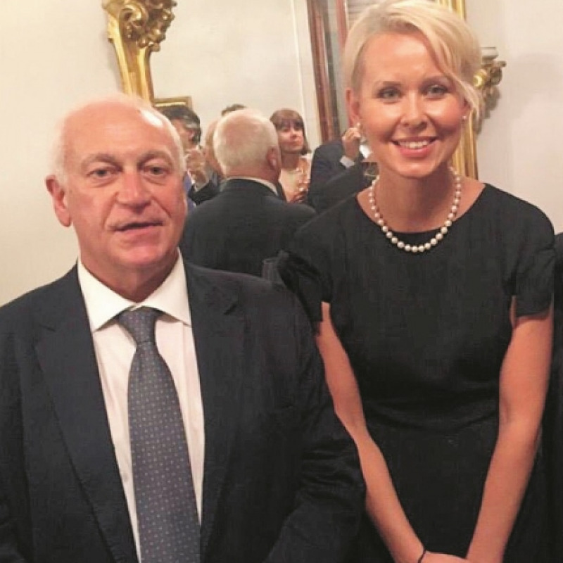 Antonello Miranda, console onorario dell'Estonia. e l'ambasciatrice Clelia Kuningas