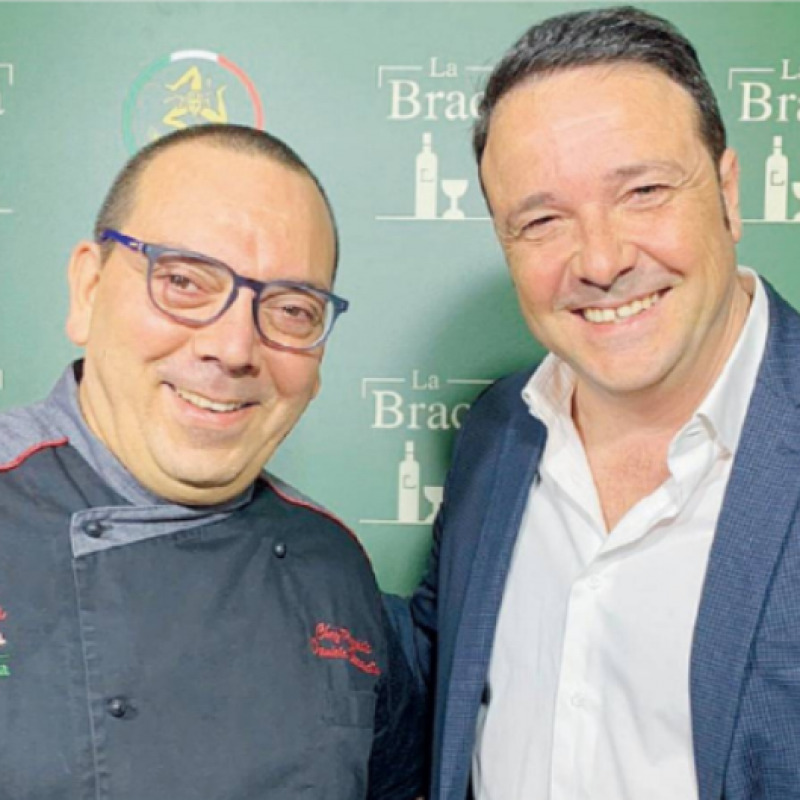 Lo chef Daniele Vaccarella e il titolare della Barciera Antonio Cottone