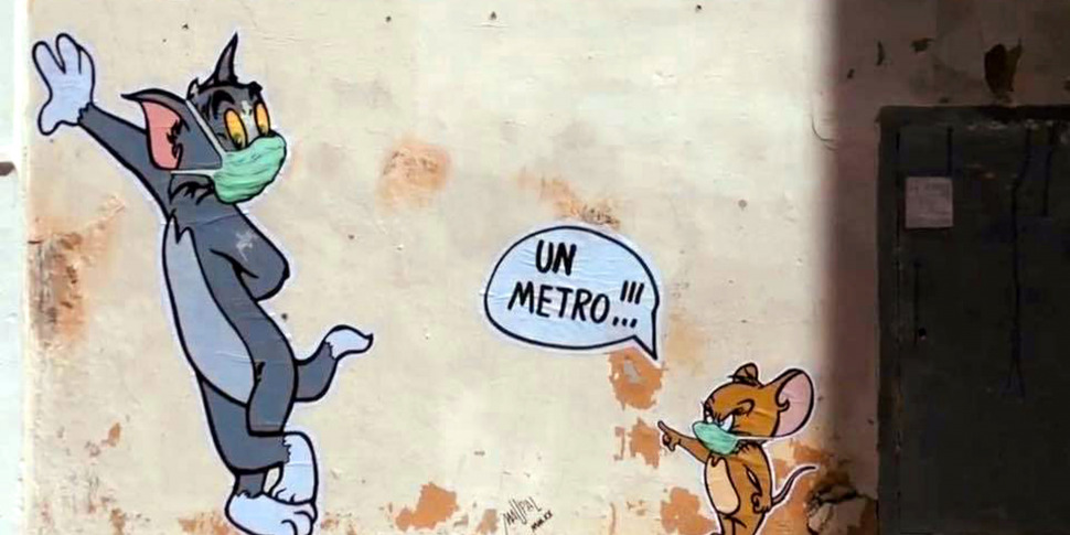 Coronavirus, anche Tom e Jerry con la mascherina: il murales di uno street  artist romano - Giornale di Sicilia