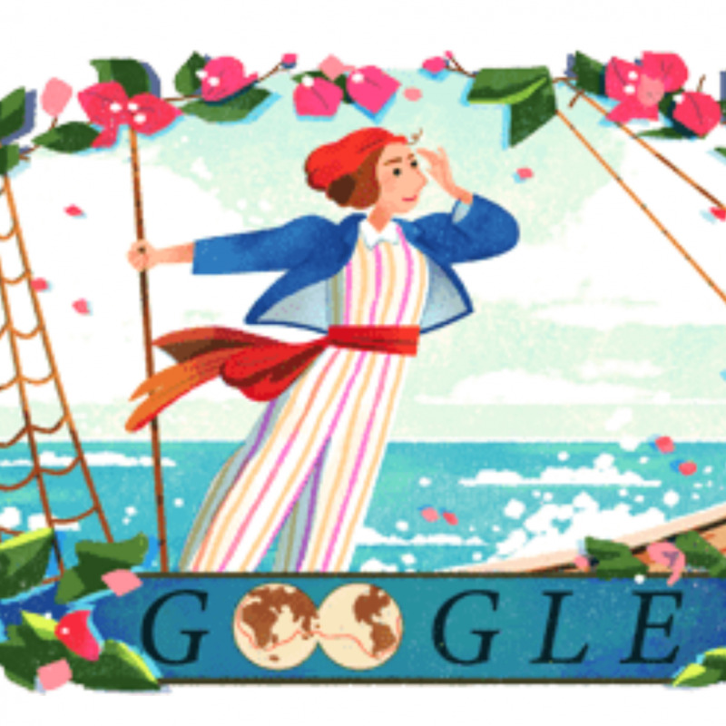 Il doodle di Google dedicato a Jeanne Baret