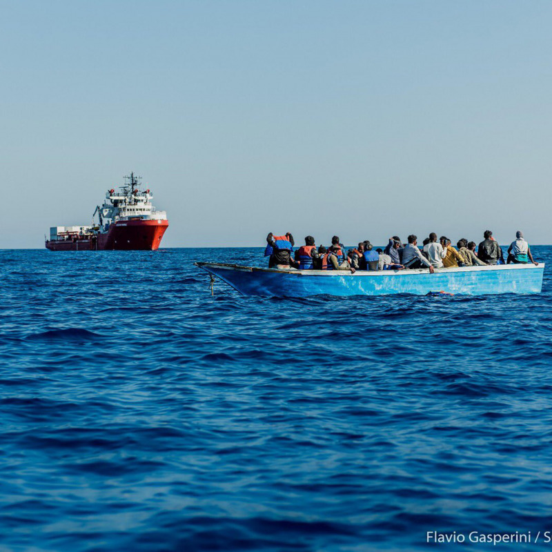 Migranti soccorsi dalla Ocean Viking (Flavio Gasperini)