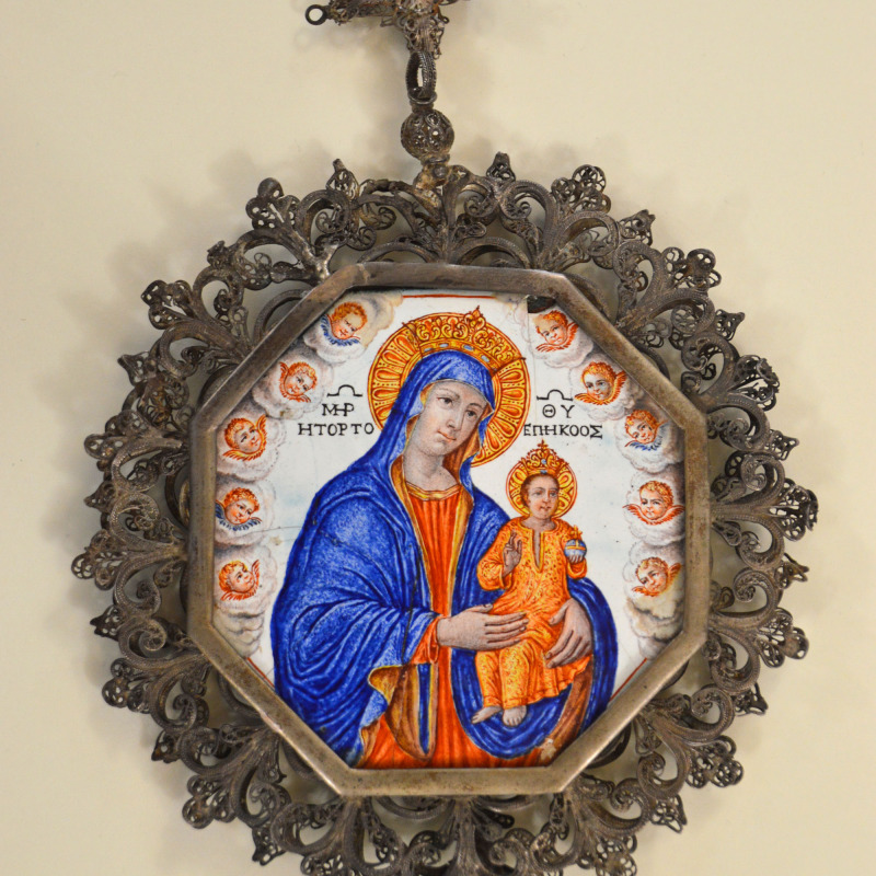 Medaglione con Madonna della Lettera - Joseph Bruno, seconda metà '600