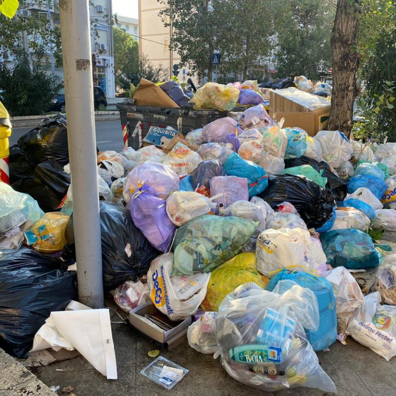 Immondizia per le strade tra via Oreto e Bonagia a Palermo (FOTO ARCHIVIO)