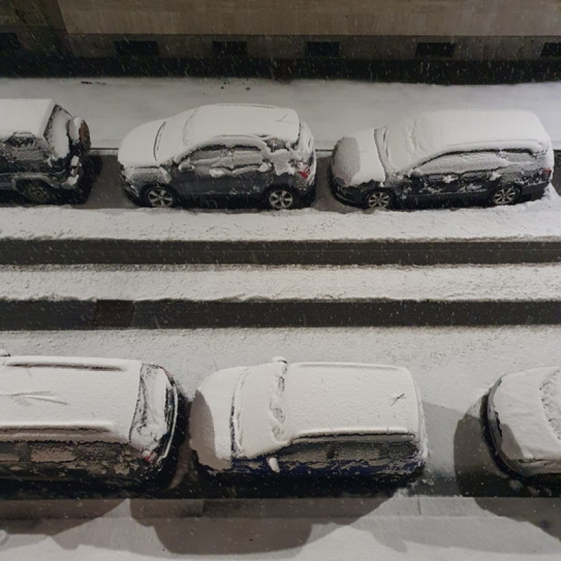 Neve a Milano il 28 dicembre 2020