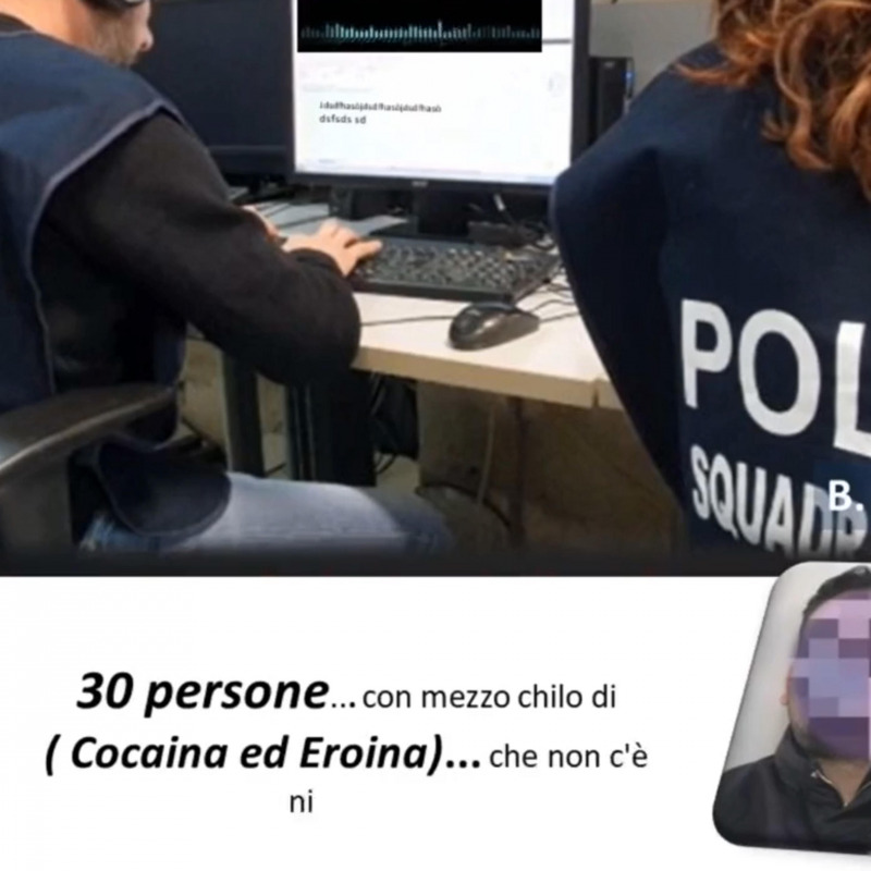 Un fermo immagine tratto da un video della polizia di Catania