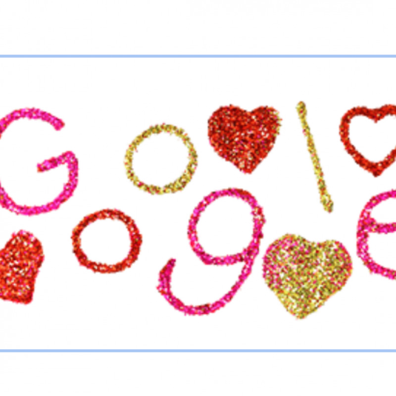 Il doodle di Google dedicato a San Valentino