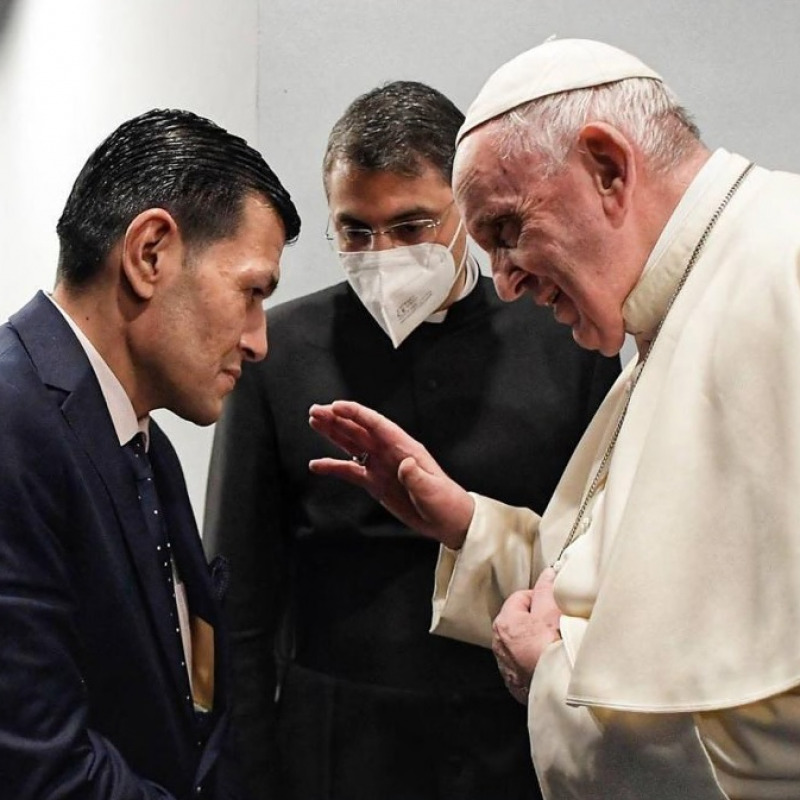 Il Papa incontra il padre del piccolo Alan Kurdi