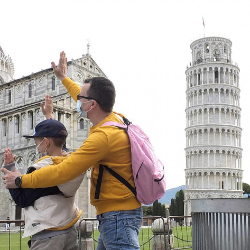 Turisti a Pisa