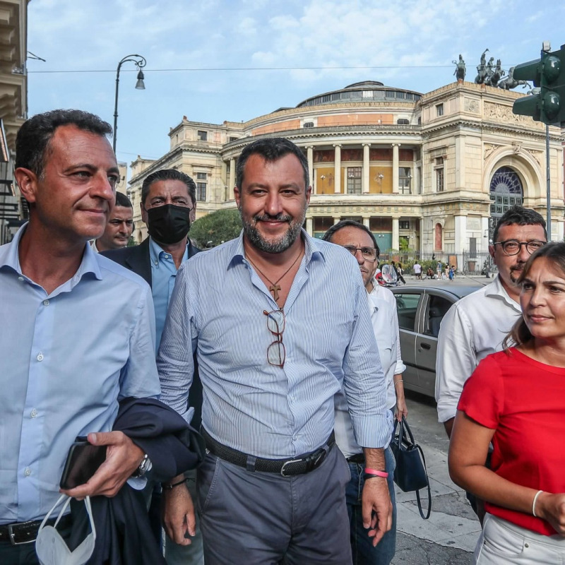 Il "blitz" di Salvini a Palermo