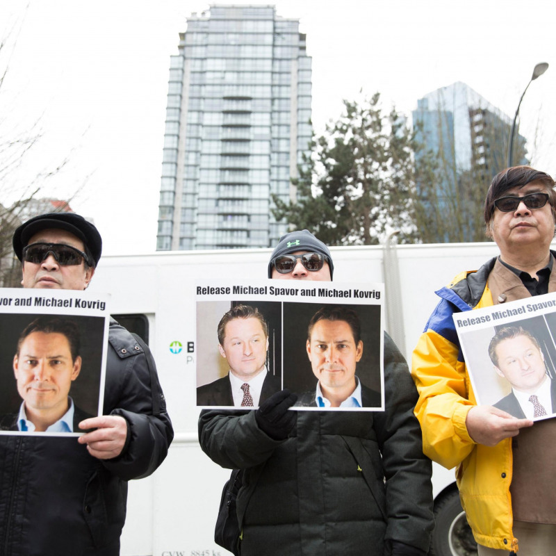 Manifestazione in Canada per chiedere la liberazione di Michael Kovrig e Michael Spavor