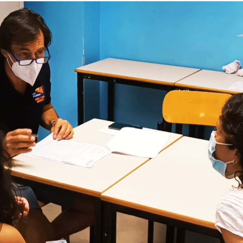 Le vaccinazioni a scuola a Lampedusa