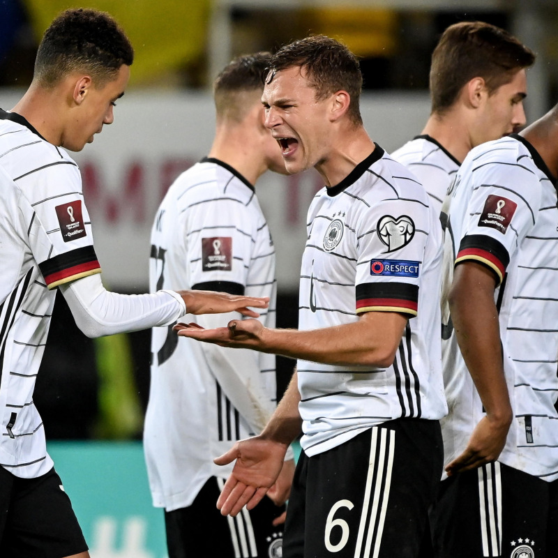 I giocatori tedeschi esultano: sono qualificati per i Mondiali