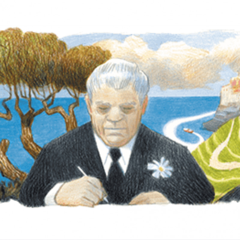 Il Doodle di Google dedicato a Eugenio Montale
